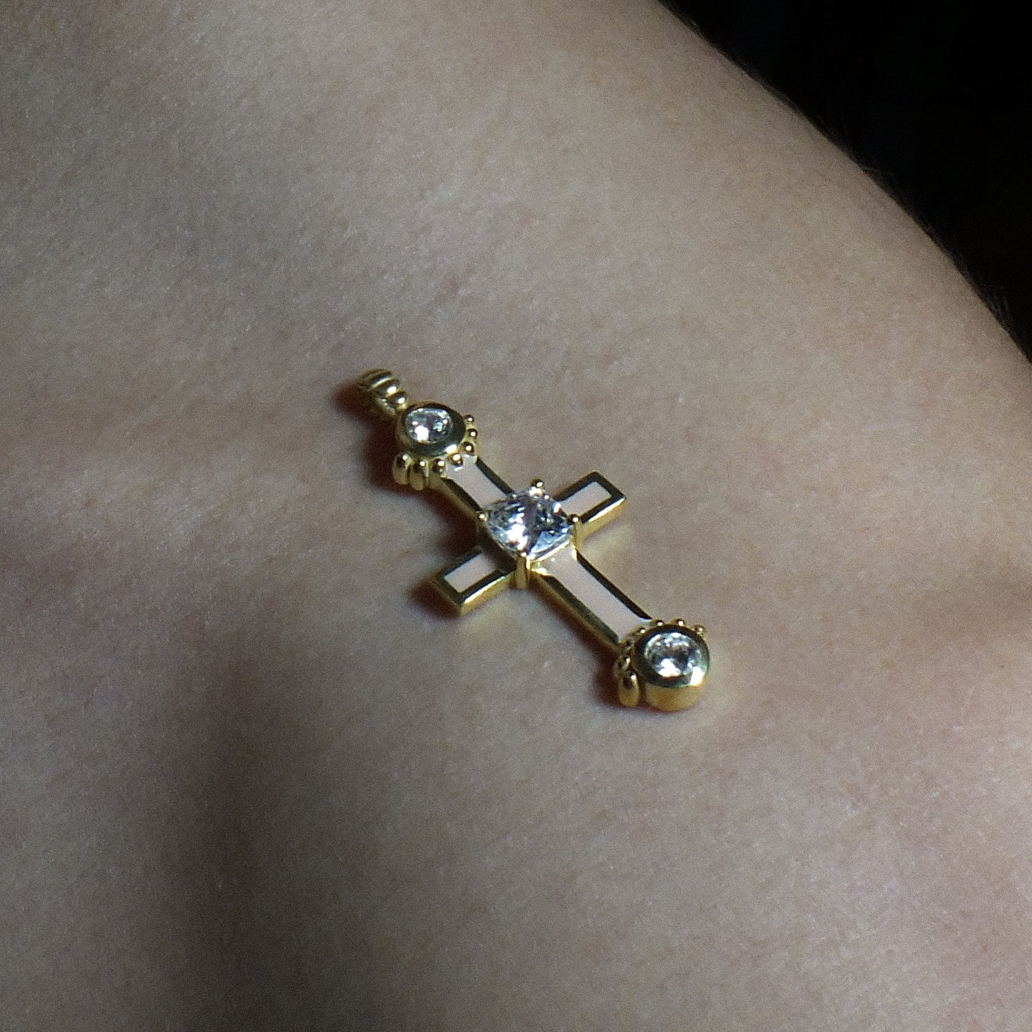 925 Silver SZ Enamel Cross