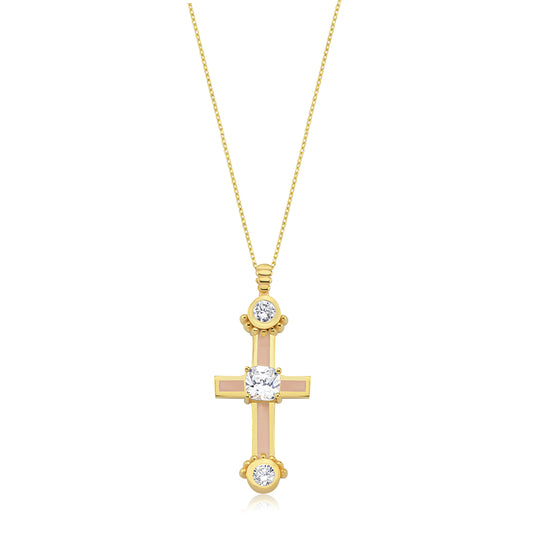 925 Silver SZ Enamel Cross