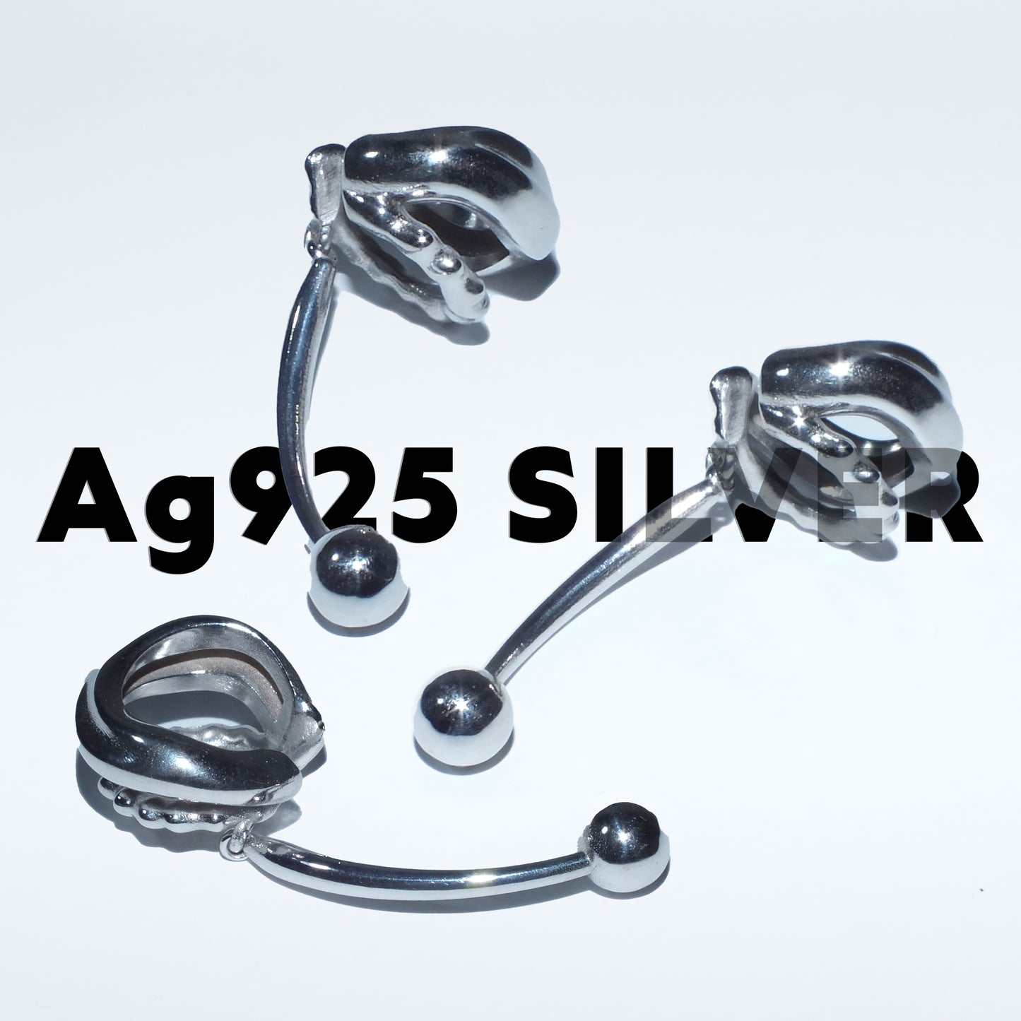 925 Silver SZ Sphere Earcuff