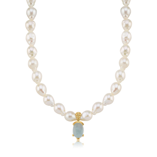 925 Silver SZ Haze Pearl Necklace