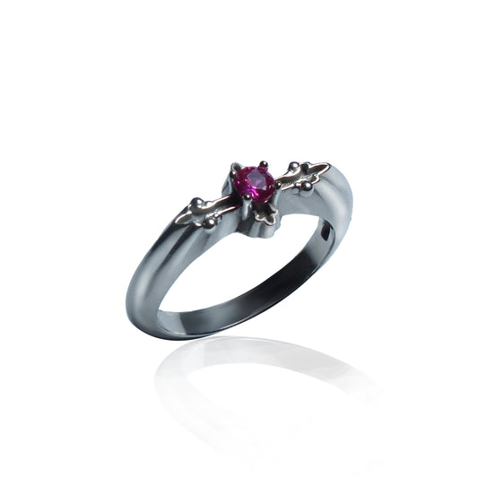 925 Silver SZ Cross-2 Ring.