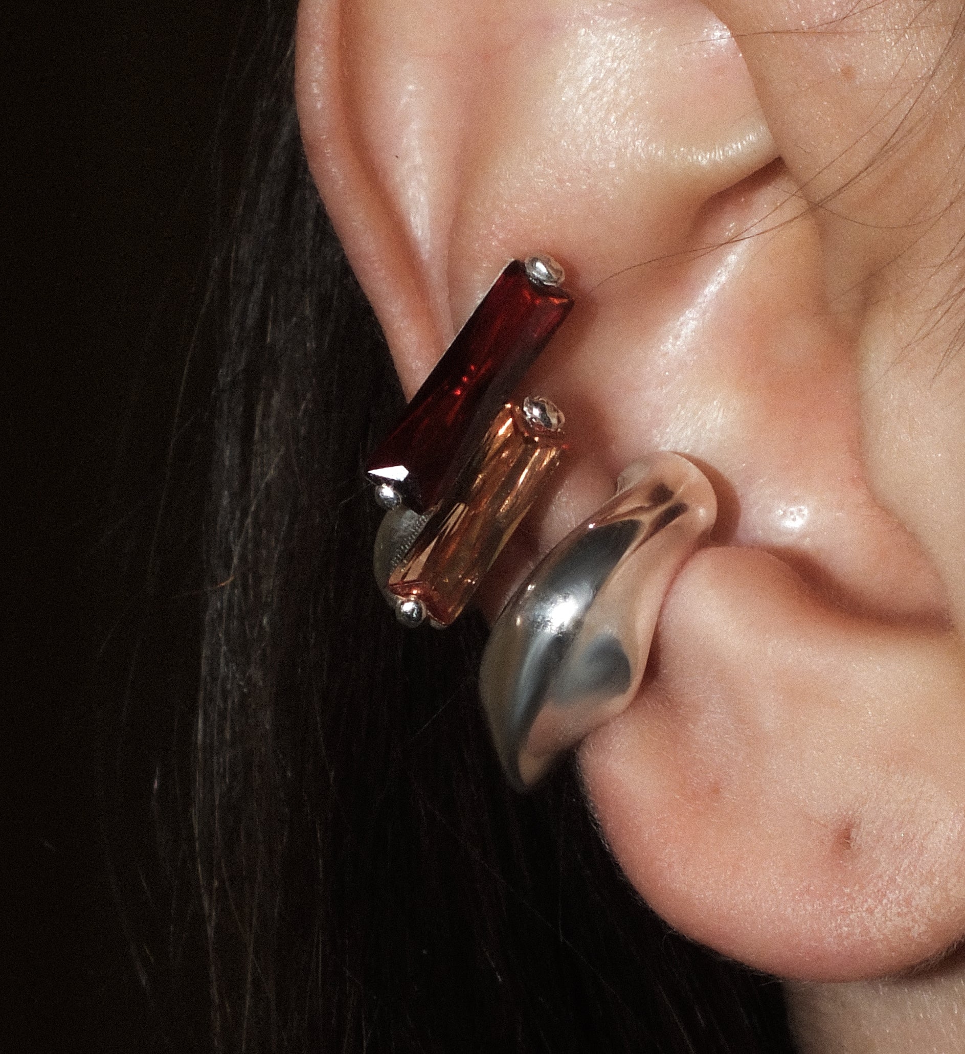 925 Ayar Gümüş Bagutte Earcuff