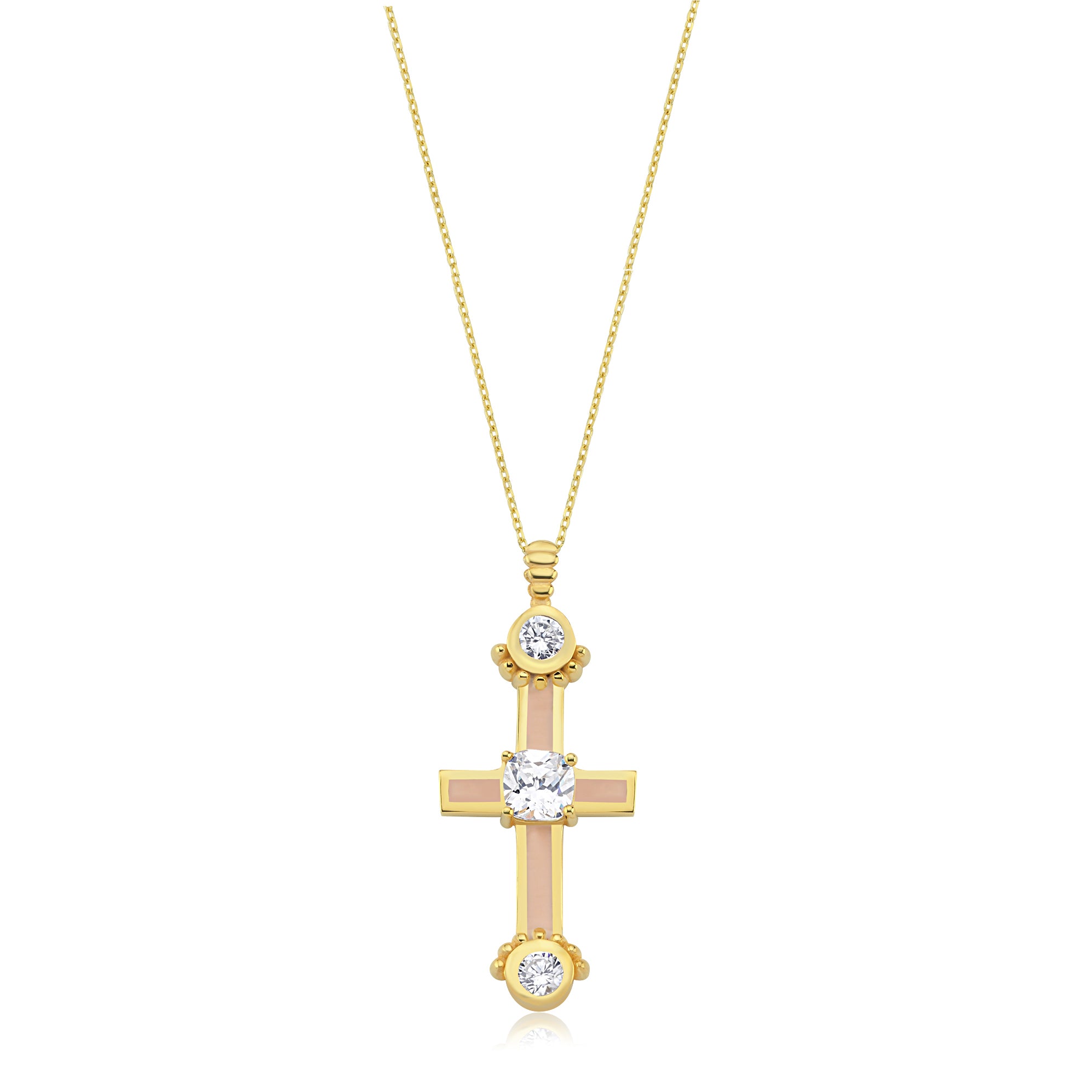 925 Silver SZ Enamel Cross