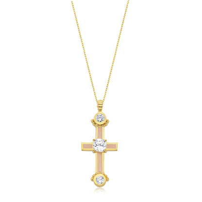925 Silver SZ Enamel Cross
