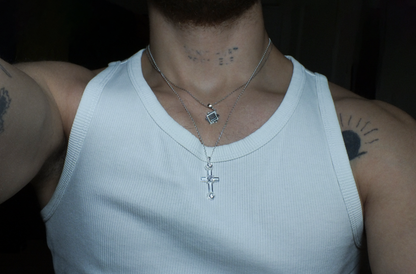 925 Silver SZ White Cross