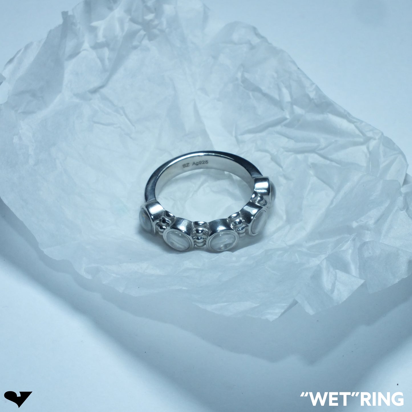 925 Silver SZ "WET" Ring