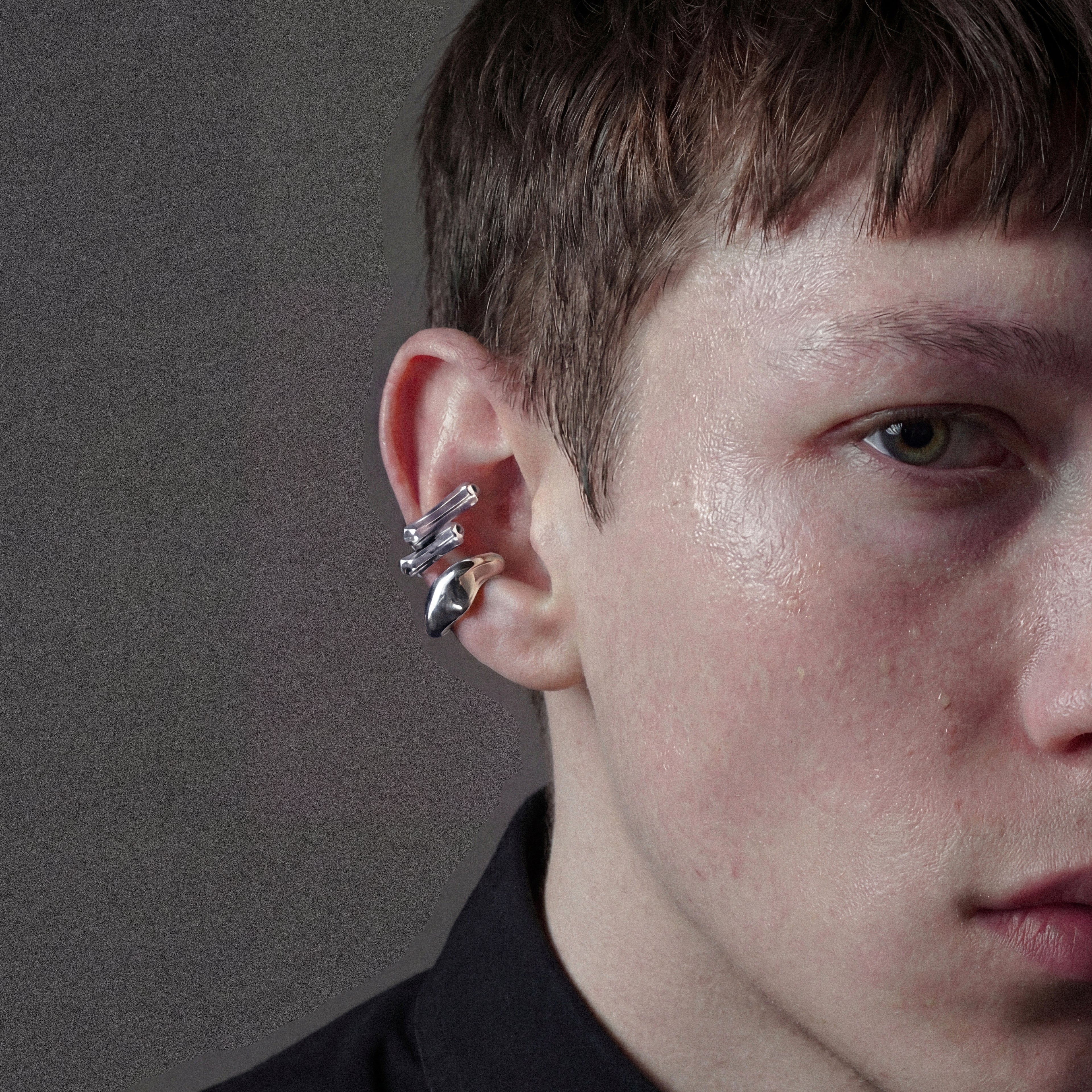 925 Ayar Gümüş Bagutte Earcuff