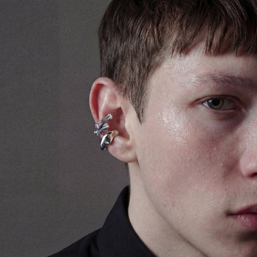 925 Ayar Gümüş Bagutte Earcuff