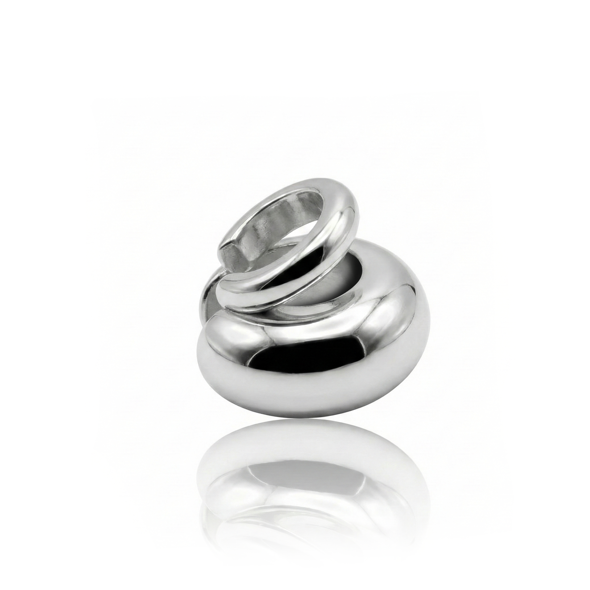 925 Gümüş Twin Bomb Earcuff