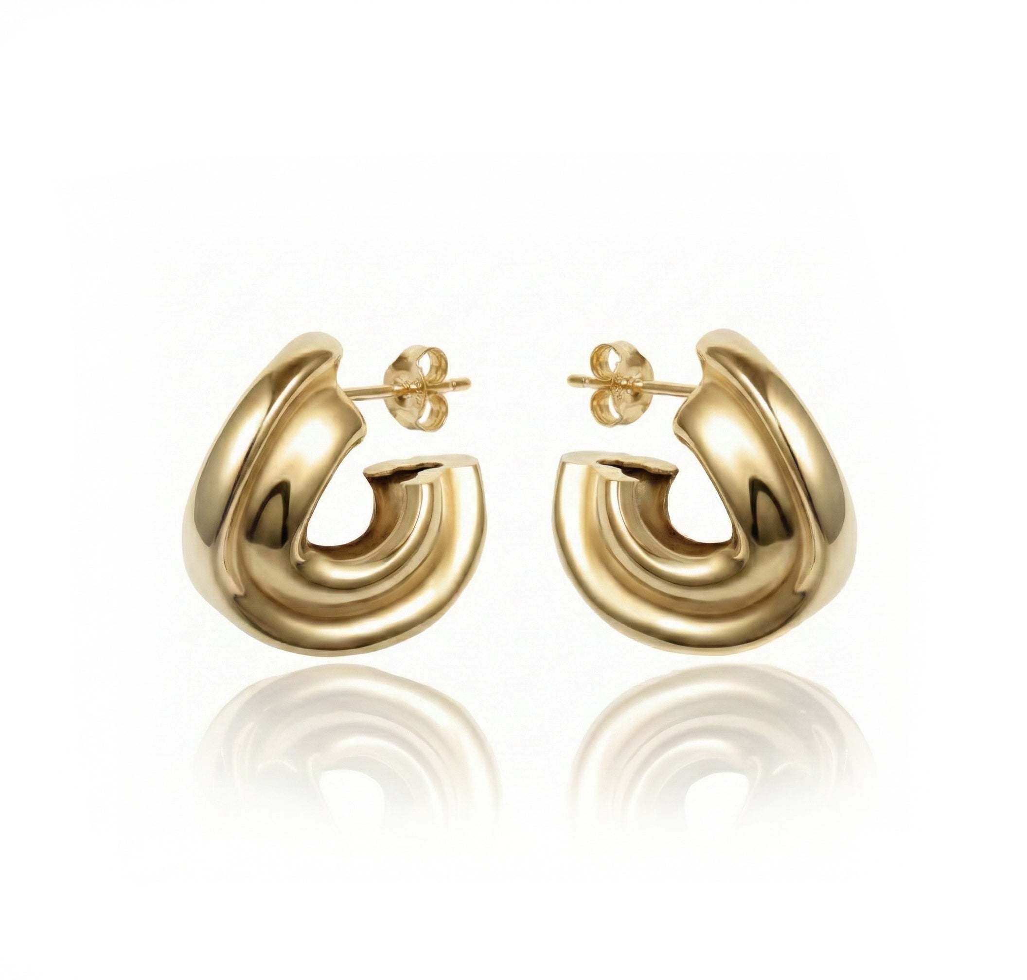 925 Ayar Gümüş SZ Halka Küpeler.