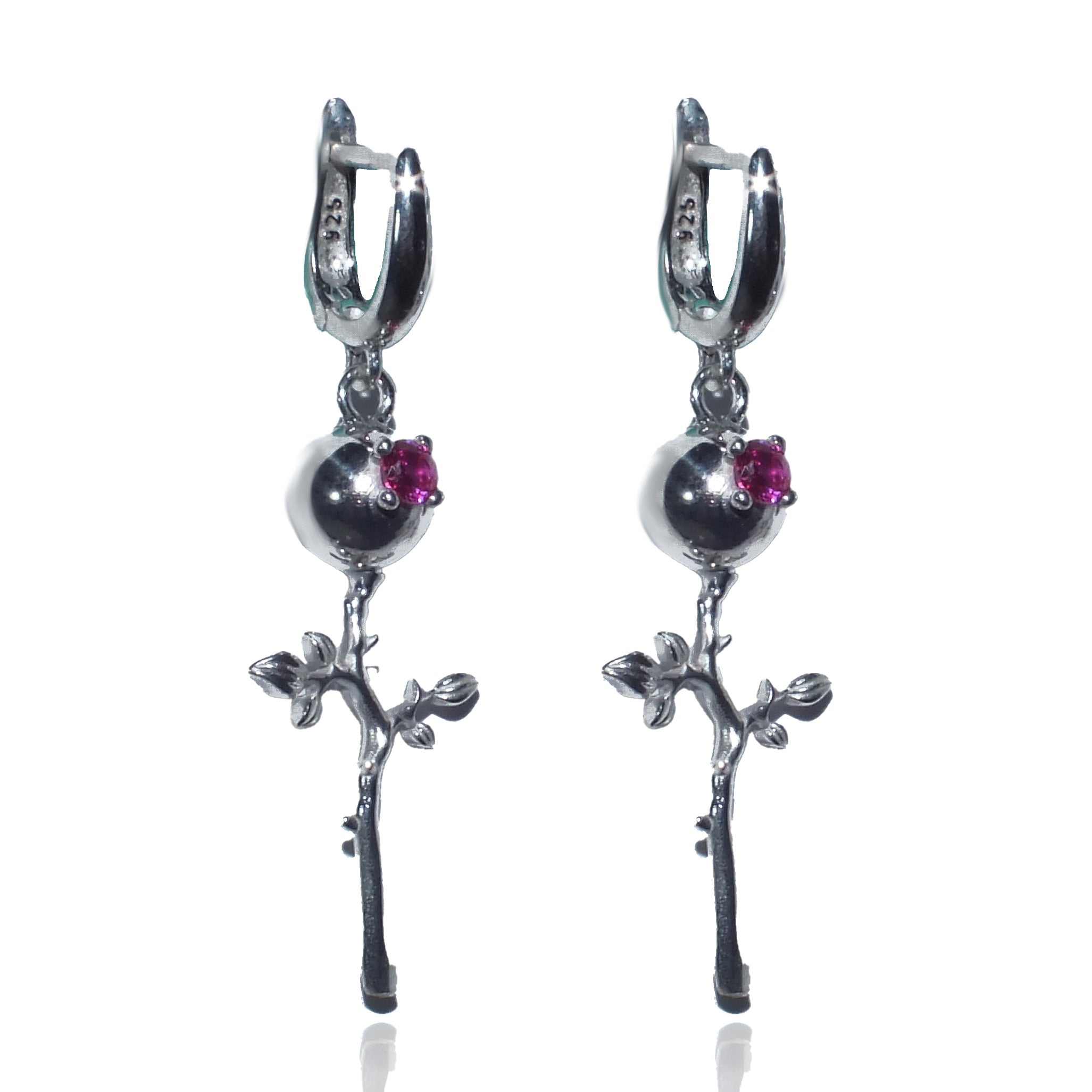 925 Ayar Gümüş SZ Rose Küpe.