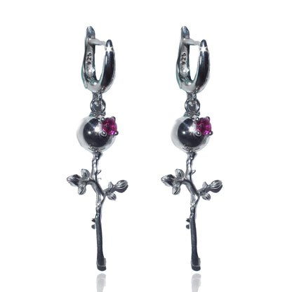 925 Silver SZ Rose Earrings