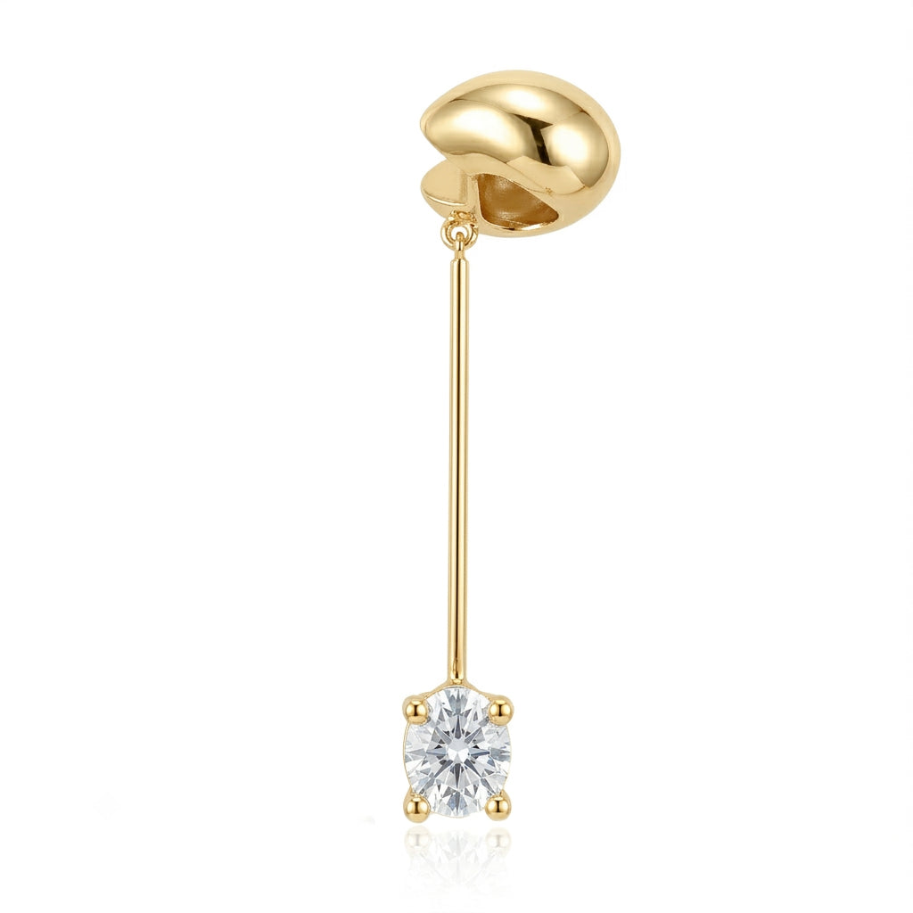 Silere Oval Sallantılı Earcuff