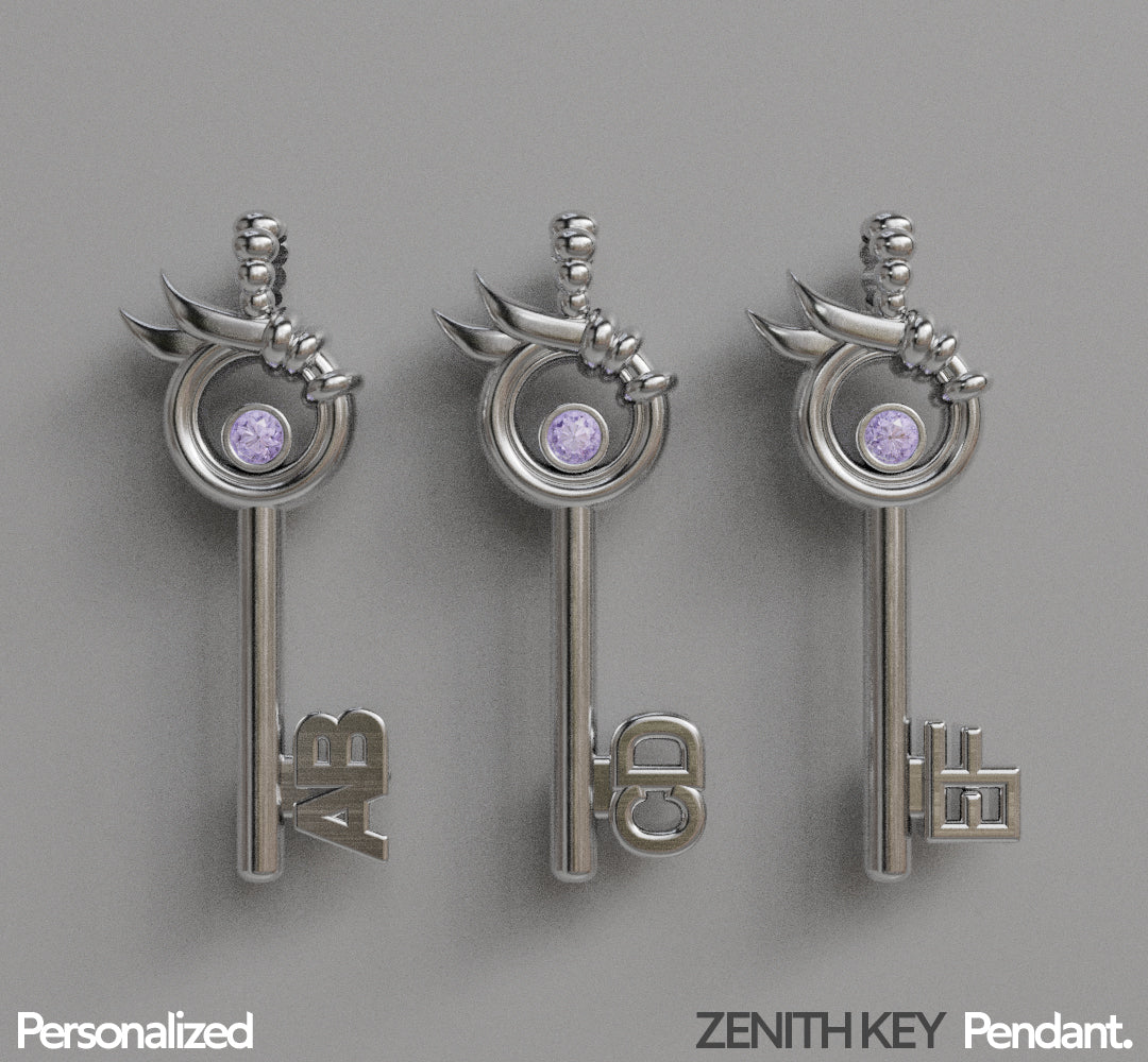 925 Silver Customizable Zenith Key pendant